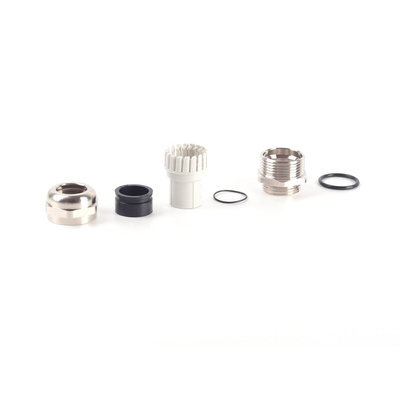 RS PRO Nickel Plated Brass Cable Gland, M20 Thread, 10mm Min, 14mm Max, IP68