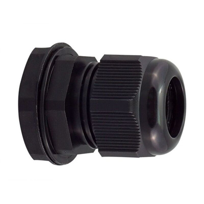 RS PRO Black Nylon Cable Gland, M16 Thread, 5mm Min, 10mm Max, IP68