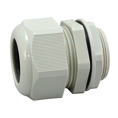 RS PRO Grey Nylon Cable Gland, PG9 Thread, 4mm Min, 8mm Max, IP68
