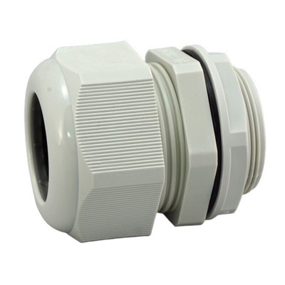 RS PRO Grey Nylon Cable Gland, M16 Thread, 5mm Min, 10mm Max, IP68