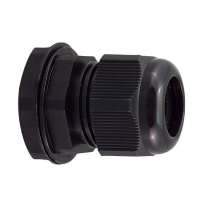 RS PRO Black Nylon Cable Gland, PG9 Thread, 4mm Min, 8mm Max, IP68
