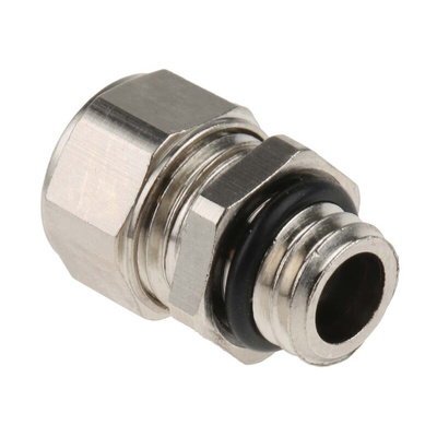 SES Sterling A1 Series Metallic Nickel Plated Brass Cable Gland, M8 Thread, 3.5mm Min, 5mm Max, IP68, IP69K