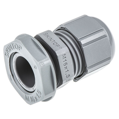 Lapp SKINTOP Series Grey Polyamide Cable Gland, M16 Thread, 4mm Min, 10mm Max, IP66, IP68, IP69