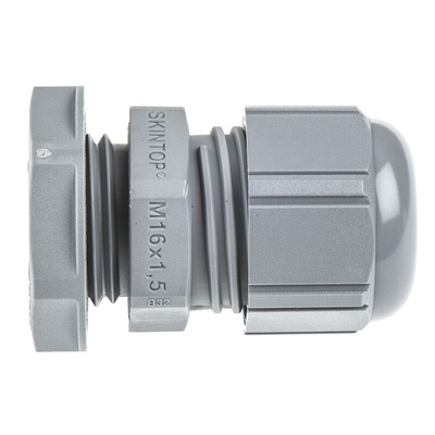 Lapp SKINTOP Series Grey Polyamide Cable Gland, M16 Thread, 4mm Min, 10mm Max, IP66, IP68, IP69