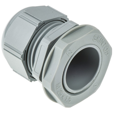 Lapp SKINTOP Series Grey Polyamide Cable Gland, M25 Thread, 8mm Min, 17mm Max, IP66, IP68, IP69
