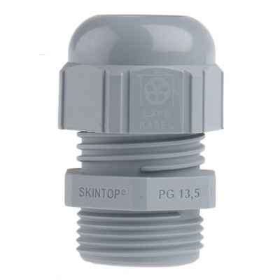 Lapp SKINTOP Series Grey Polyamide Cable Gland, PG13.5 Thread, 6mm Min, 12mm Max, IP68