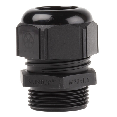 Lapp SKINTOP Series Black Polyamide Cable Gland, M25 Thread, 8mm Min, 17mm Max, IP66, IP68, IP69K