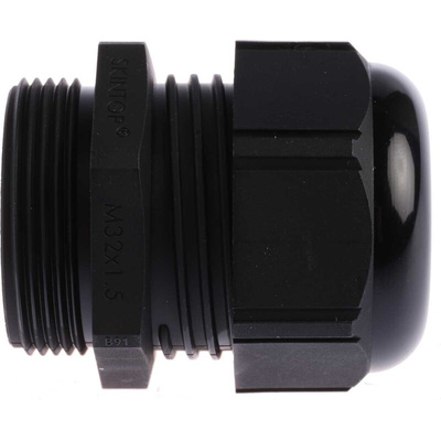Lapp SKINTOP Series Black Polyamide Cable Gland, M32 Thread, 9mm Min, 21mm Max, IP66, IP68, IP69K