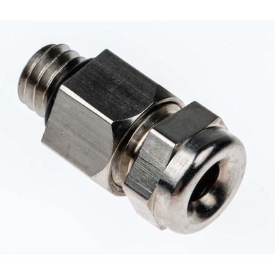 Lapp SKINDICHT Series Metallic Nickel Plated Brass Cable Gland, M6 Thread, 2mm Min, 3mm Max, IP68