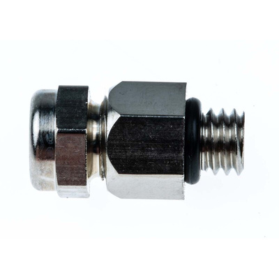 Lapp SKINDICHT Series Metallic Nickel Plated Brass Cable Gland, M6 Thread, 2mm Min, 3mm Max, IP68