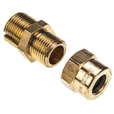 Prysmian AXT Series Brass Cable Gland Kit, M20 Thread, 5.5mm Min, 11.5mm Max, IP66