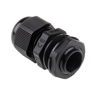 HellermannTyton NGM Series Black Nylon Cable Gland, M16 Thread, 5mm Min, 10mm Max, IP68