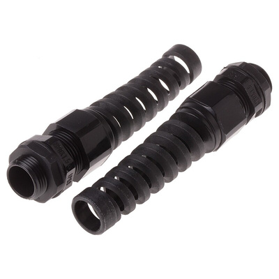 RS PRO Black Nylon Cable Gland, M20 Thread, 10mm Min, 14mm Max, IP68