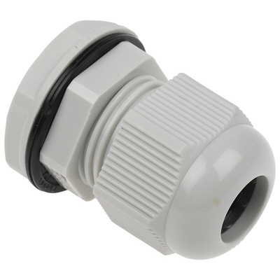 RS PRO Grey Nylon Cable Gland, PG11 Thread, 5mm Min, 10mm Max, IP68