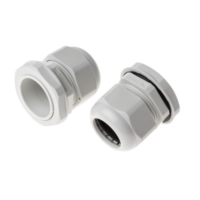 RS PRO Grey Nylon Cable Gland, PG29 Thread, 18mm Min, 25mm Max, IP68