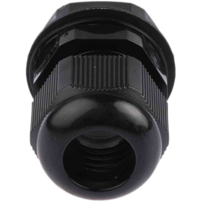 RS PRO Black Nylon Cable Gland, PG16 Thread, 10mm Min, 14mm Max, IP68