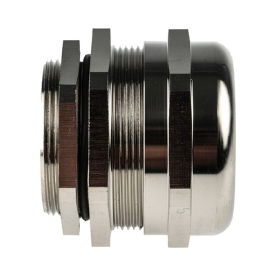 RS PRO Metallic Nickel Plated Brass Cable Gland, M40 Thread, 22mm Min, 32mm Max, IP68