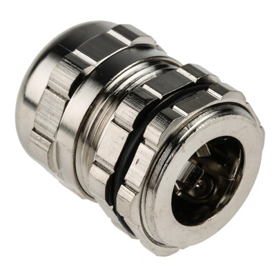 RS PRO Metallic Nickel Plated Brass Cable Gland, PG16 Thread, 8mm Min, 14mm Max, IP68