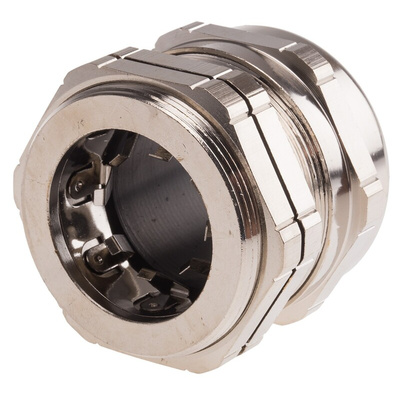 RS PRO Metallic Nickel Plated Brass Cable Gland, PG36 Thread, 22mm Min, 32mm Max, IP68