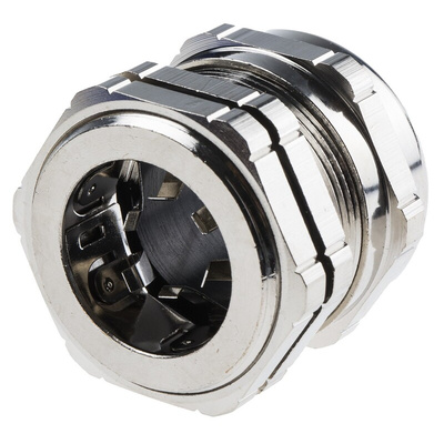 RS PRO Metallic Nickel Plated Brass Cable Gland, PG29 Thread, 18mm Min, 25mm Max, IP68