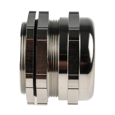 RS PRO Metallic Nickel Plated Brass Cable Gland, M50 Thread, 30mm Min, 38mm Max, IP68