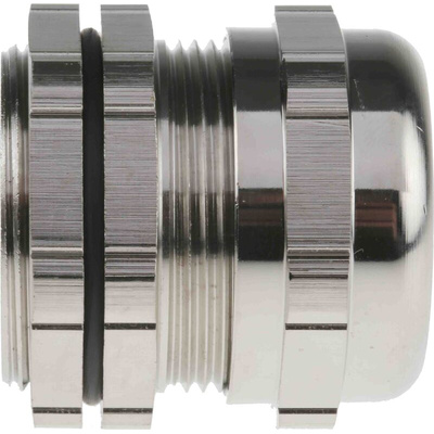 RS PRO Metallic Nickel Plated Brass Cable Gland, M32 Thread, 15mm Min, 22mm Max, IP68