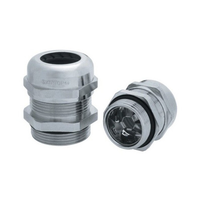 Lapp SKINTOP Series Metallic Nickel Plated Brass Cable Gland, M20 Thread, 7mm Min, 13mm Max, IP68