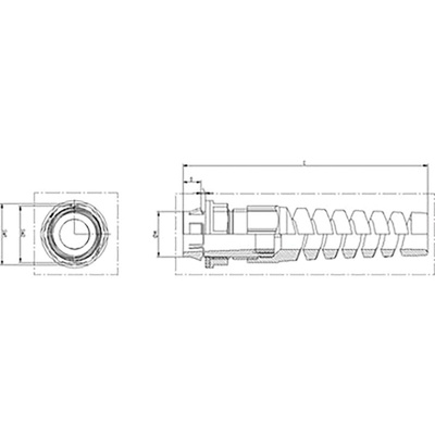 Lapp SKINTOP Series Grey Polyamide Cable Gland, M25 Thread, 9mm Min, 17mm Max, IP68