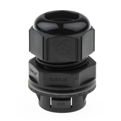 Lapp SKINTOP Series Black Polyamide Cable Gland, M25 Thread, 9mm Min, 17mm Max, IP68