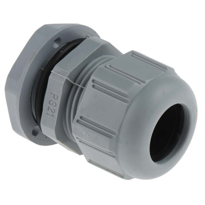 Legrand Grey Polyamide Cable Gland, PG21 Thread, 12mm Min, 18mm Max, IP68