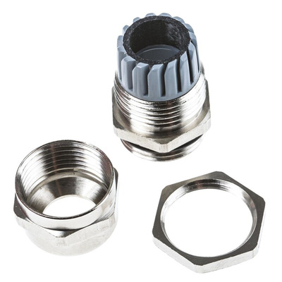 SIB SIB-TEC Series Metallic Nickel Plated Brass Cable Gland, PG11 Thread, 6mm Min, 11.5mm Max, IP68