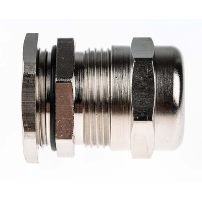 SIB SIB-TEC Series Metallic Nickel Plated Brass Cable Gland, PG16 Thread, 8mm Min, 15mm Max, IP68