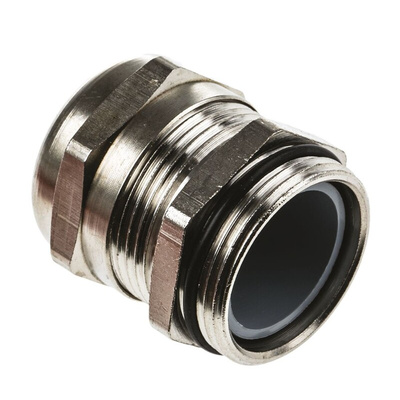 SIB SIB-TEC Series Metallic Nickel Plated Brass Cable Gland, PG21 Thread, 11mm Min, 19mm Max, IP68