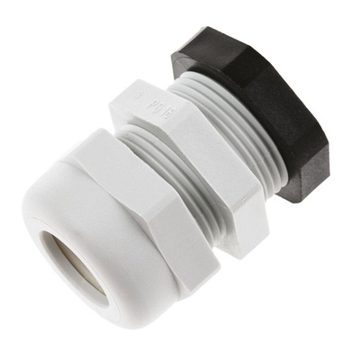 SIB WADI-TEC Series Grey PA 6 Cable Gland, PG16 Thread, 9mm Min, 14mm Max, IP68