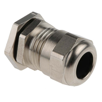 SIB SIB-TEC Series Metallic Nickel Plated Brass Cable Gland, PG9 Thread, 4mm Min, 9.5mm Max, IP68