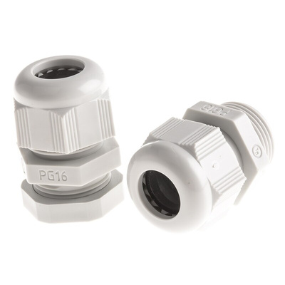 SIB SIB-TEC Series Grey PA 6 Cable Gland, PG16 Thread, 7mm Min, 14mm Max, IP68