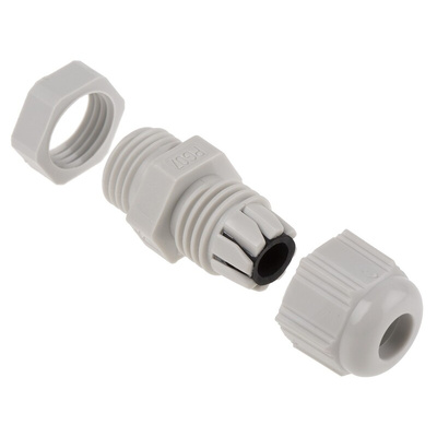 SIB SIB-TEC Series Grey PA 6 Cable Gland, PG7 Thread, 2.5mm Min, 6.5mm Max, IP68