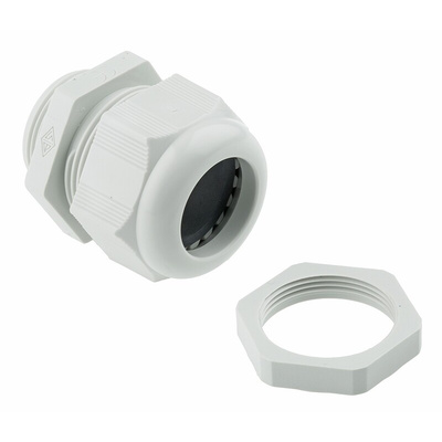 SIB SIB-TEC Series Grey PA 6 Cable Gland, M32 Thread, 14mm Min, 25mm Max, IP68