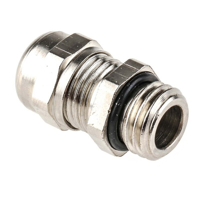 SIB WADI-TEC ECEA GSE Series Metallic Nickel Plated Brass Cable Gland, M12 Thread, 3mm Min, 6mm Max, IP68