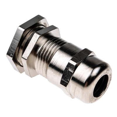 SIB WADI-TEC Series Metallic Nickel Plated Brass Cable Gland, M20 Thread, 7mm Min, 10.5mm Max, IP68