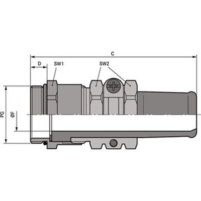 Lapp SKINDICHT Series Metallic Nickel Plated Brass Cable Gland, PG36 Thread, 30mm Min, 33mm Max, IP65