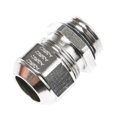 SES Sterling A1 Series Metallic Nickel Plated Brass Cable Gland, PG9 Thread, 6mm Min, 10.5mm Max, IP68