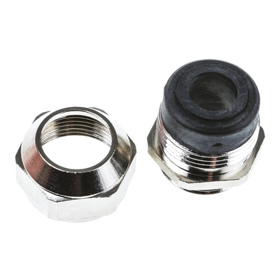 SES Sterling A1 Series Metallic Nickel Plated Brass Cable Gland, PG13 Thread, 8mm Min, 15mm Max, IP68