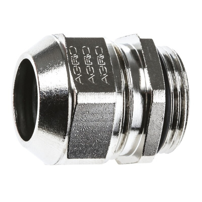 SES Sterling A1 Series Metallic Nickel Plated Brass Cable Gland, PG13 Thread, 8mm Min, 15mm Max, IP68
