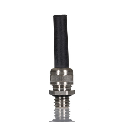 SES Sterling A1 Series Metallic Nickel Plated Brass Cable Gland, M8 Thread, 3.8mm Min, 4.8mm Max, IP68