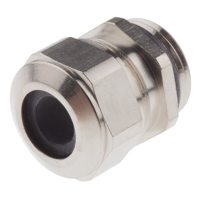 SES Sterling A1 Series Metallic Nickel Plated Brass Cable Gland, PG11 Thread, 5.5mm Min, 12mm Max, IP68