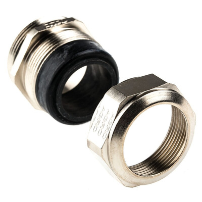 SES Sterling A1 Series Metallic Nickel Plated Brass Cable Gland, PG29 Thread, 19mm Min, 27.5mm Max, IP68