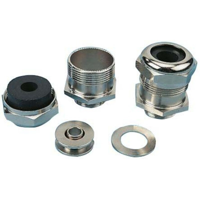 Agro Progress MS EMC Rapid Series Metallic Nickel Plated Brass Cable Gland, PG21 Thread, 16mm Min, 19mm Max, IP68