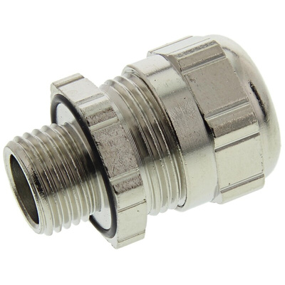 ABB Metallic Nickel Plated Brass Cable Gland, M16 Thread, 6mm Min, 9mm Max, IP68