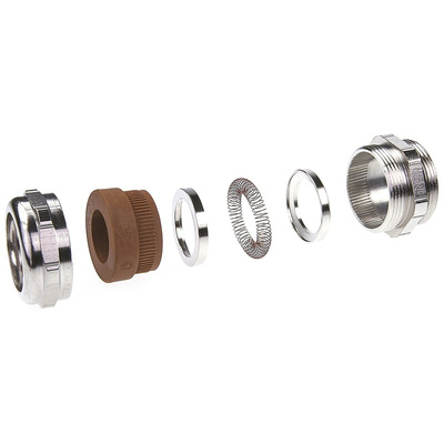 Harting EMC Series Metallic Cable Gland, PG29 Thread, 17mm Min, 21mm Max, IP68